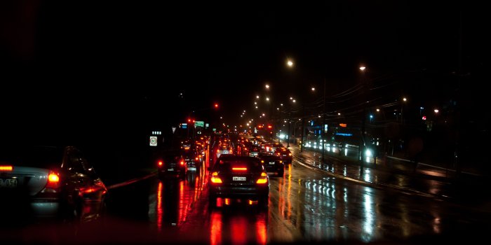 3840x2160 Wallpaper Night, city, road, traffic, trees, lights 3840x2160 UHD 4K