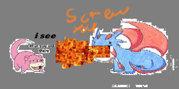 1423x712 salamence fans images slowpoke annoys salamence HD fond d'écran and