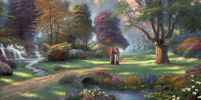 2560x1440 Jesus Painting by Thomas Kinkade ❤ 4K HD Desktop Wallpaper for 4K