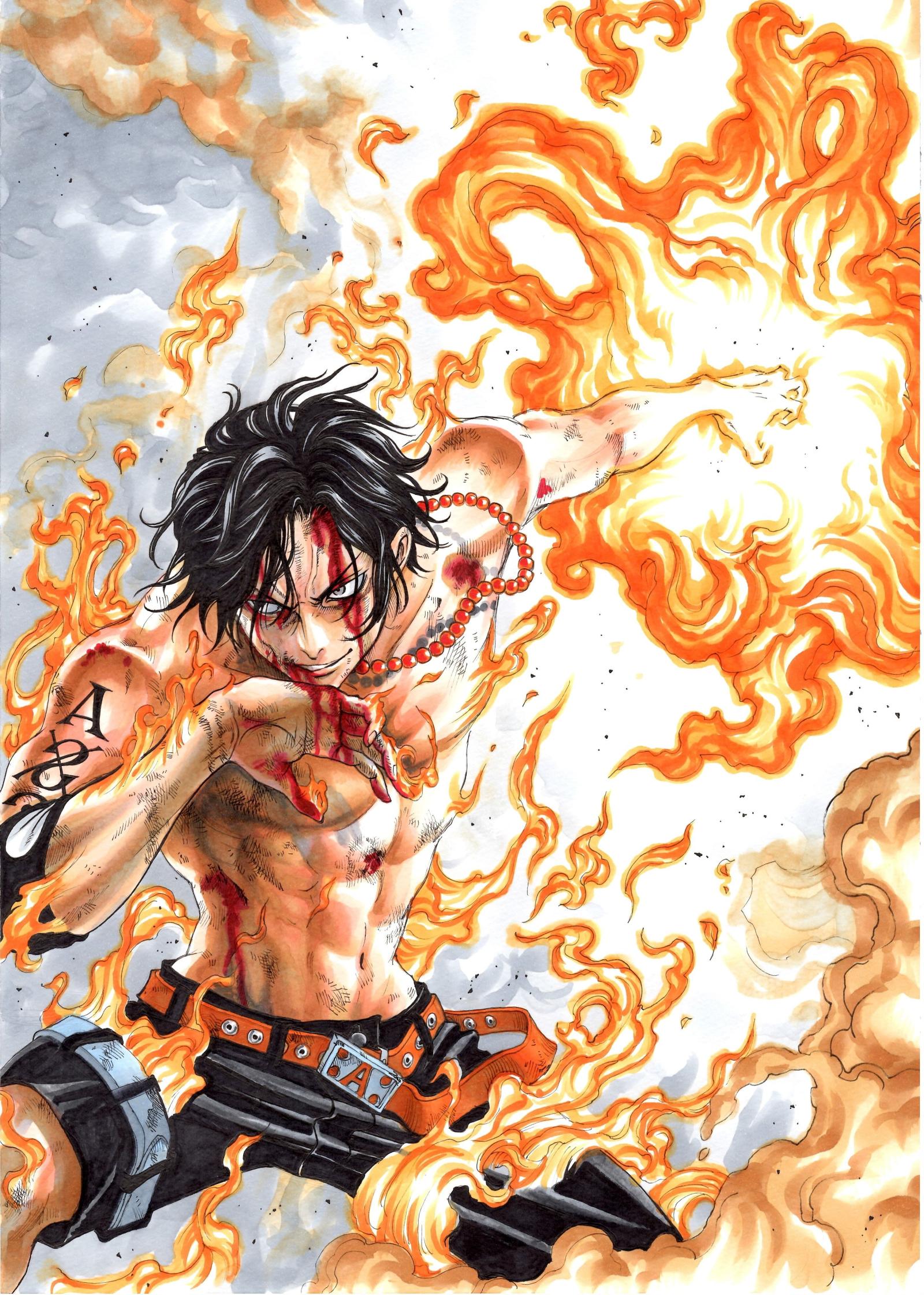 2957x4140 2804960 anime one piece portgas d_ ace wallpaper and background