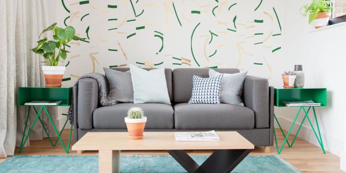 2000x1333 OFFSET WALLPAPER | FIR GREEN+GOLD | CUSTHOM Shop