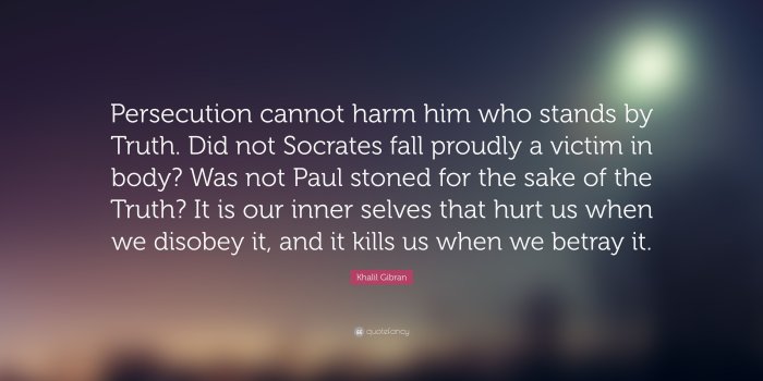 3840x2160 Khalil Gibran Quote: “Persecution cannot harm him who stands by