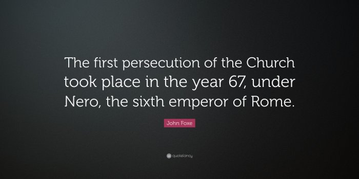 3840x2160 John Foxe Quote: “The first persecution of the Church took place in