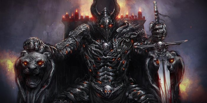 1920x1080 fire, artwork, throne, lucifer :: Wallpapers