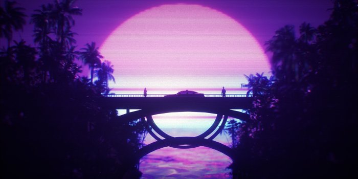 2560x1440 CONNECTION [2560x1440] | Retrowave styled wallpaper I did a while