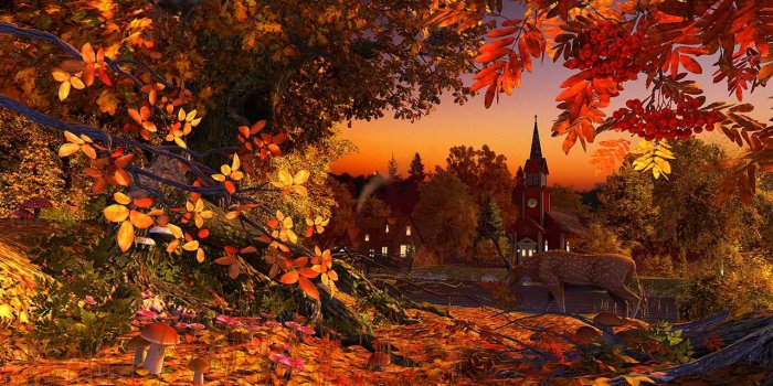 1280x720 Autumn Wonderland 3D Screensaver & Live Wallpaper HD