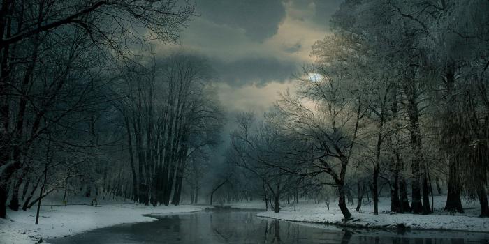 1920x1200 landscape, Nature, Winter, River, Clouds, Snow, Forest, Frost, Trees