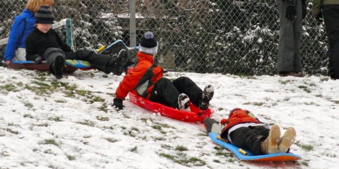 1024x768 Snow Day Sledding at Homestead Field (Video and Photo Gallery