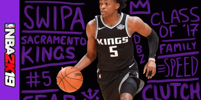 1694x1760 De'Aaron Fox 2K19 cover : kings