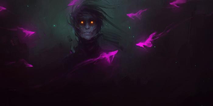 1600x900 4500818 #neon, #drawing, #horror, #digital art, #Sephiroth Art, #men