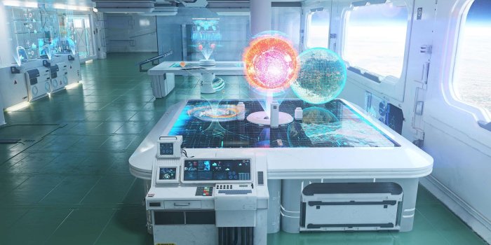 2560x1600 Wallpaper Laboratory, Space Station, future science 2560x1600 HD