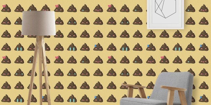 1500x1500 Rnk Shops Poop Emoji Wallpaper & Surface Covering - Wall, Hd
