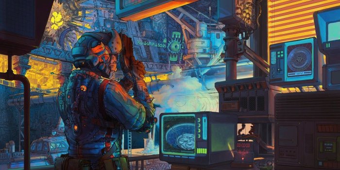 1332x850 Wallpaper devices, monitor, laboratory, Retro Lab Scifi images for