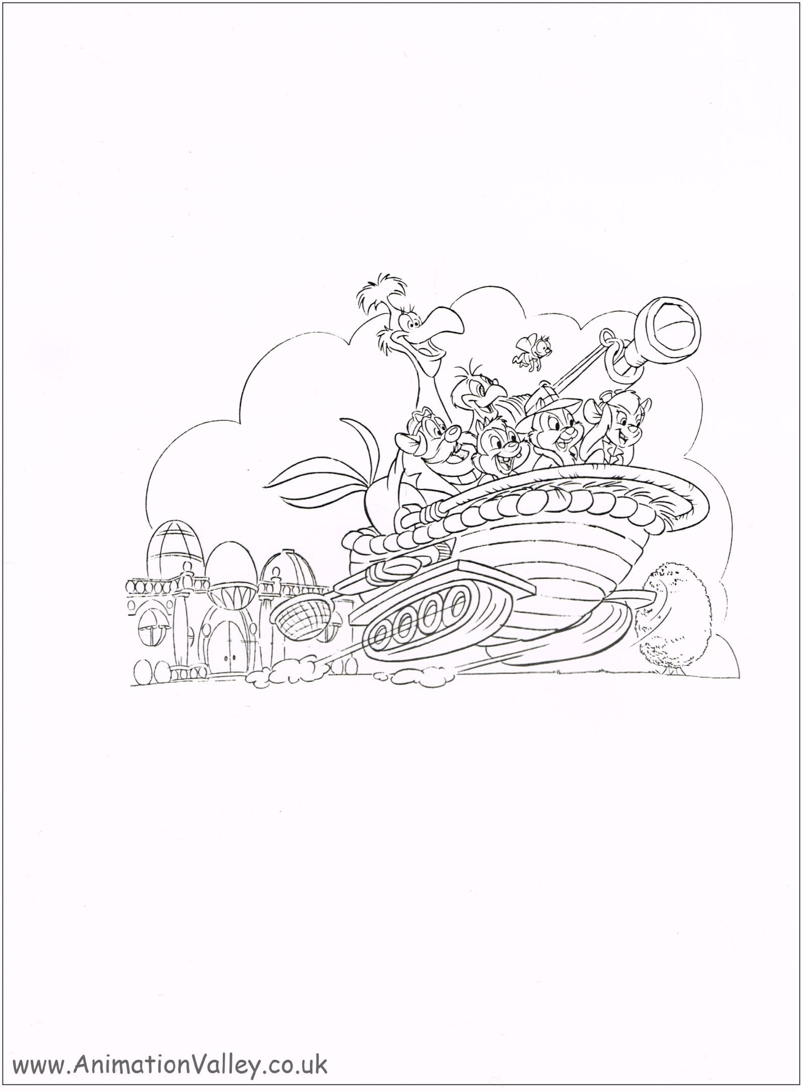 2218x3003 Animation Cels images Unpainted Chip & Dale production cel HD