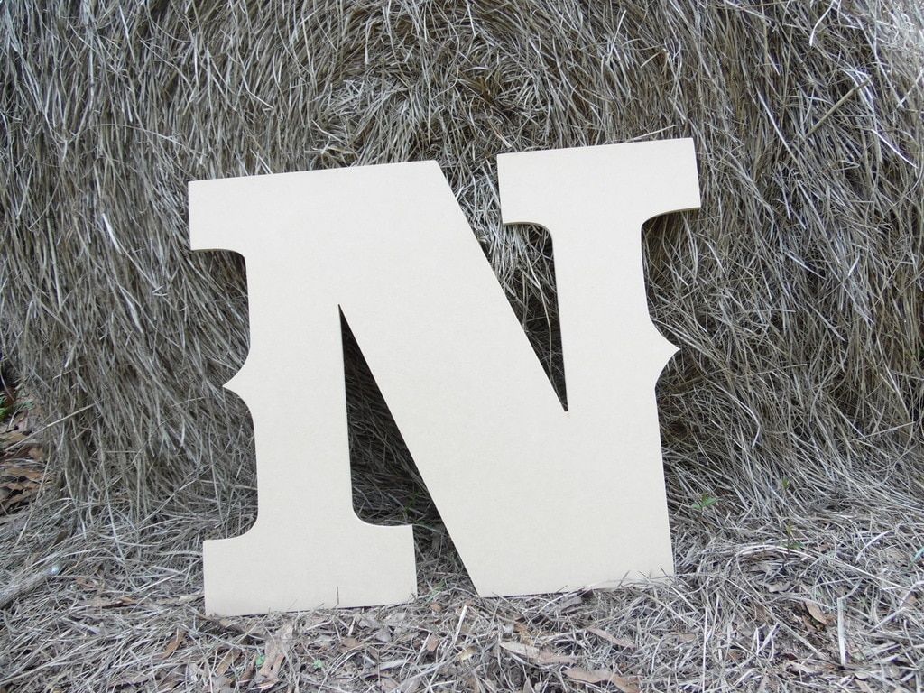 1024x768 Wooden Wall Letters, Door Letters, Unpainted Letter (N) Saddlebag