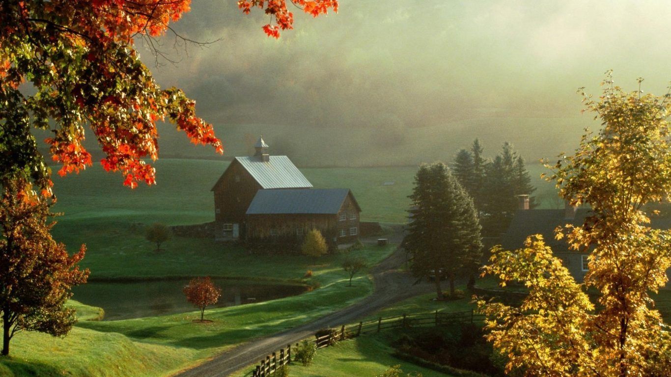 1366x768 60+ Old Barn Landscapes Wallpapers - Download at WallpaperBro