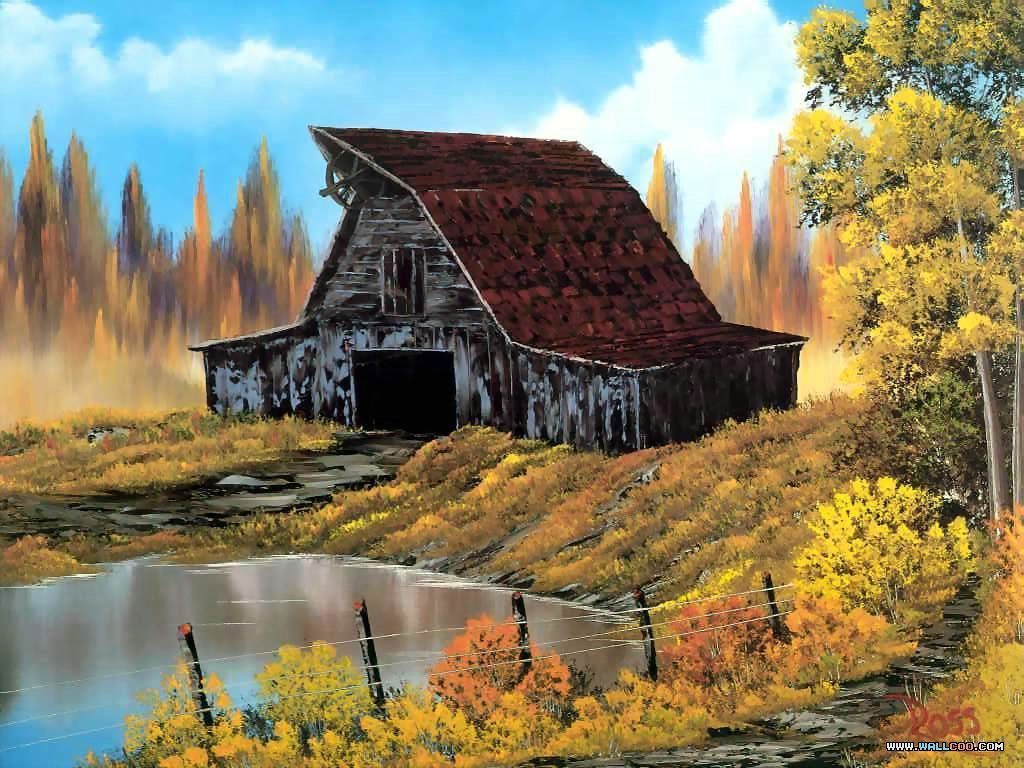 1024x768 60+ Old Barn Landscapes Wallpapers - Download at WallpaperBro