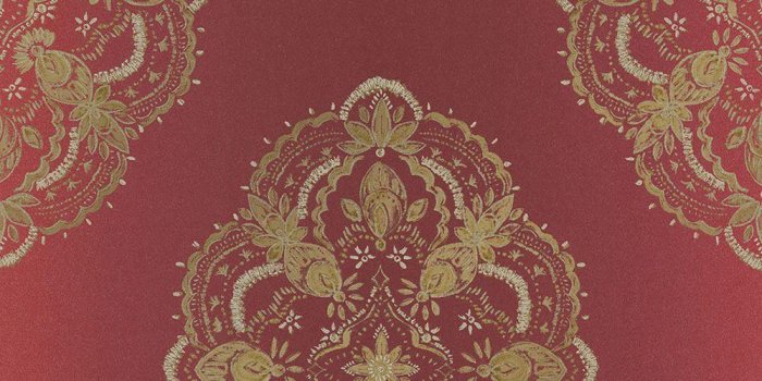 1000x1000 Kenneth James Mirador Burgundy Global Medallion Wallpaper Sample