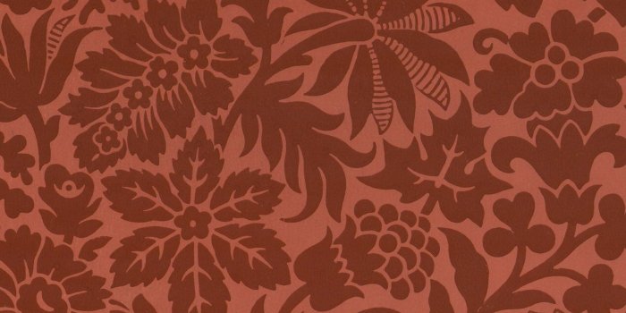 1310x1310 Salmon and Burgundy All Over - Antique Wallpaper Remnant