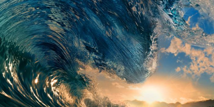 2560x1440 Wallpaper Sea, 5k, 4k wallpaper, ocean, water, wave, sunset, sky