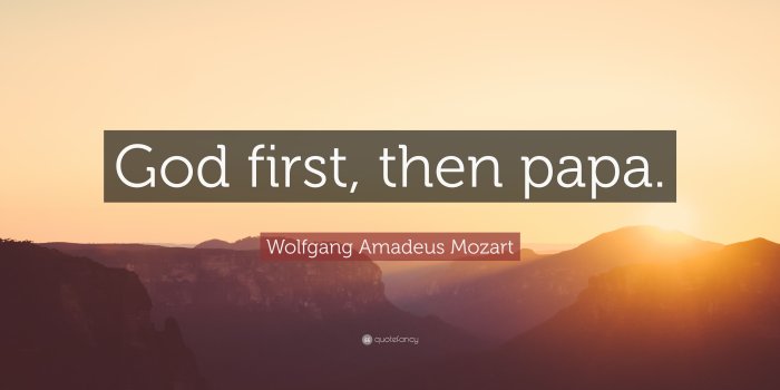 3840x2160 Wolfgang Amadeus Mozart Quote: “God first, then papa.” (10