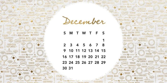 1600x1246 Free December 2018 Calendar Wallpaper