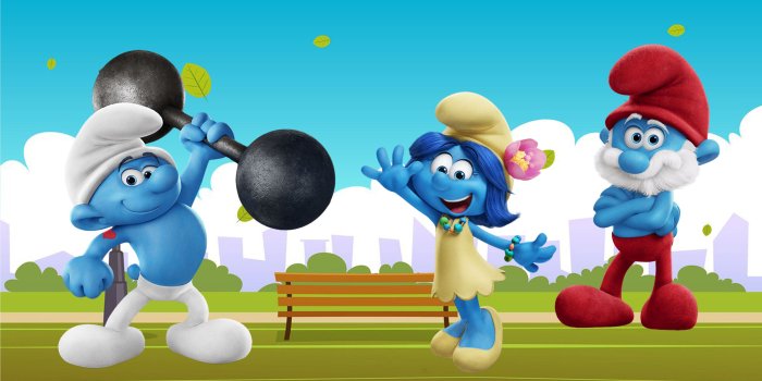 3840x2160 The Smurfs Hefty Smurfs Smurfette And Papa Smurf Wallpaper Hd For