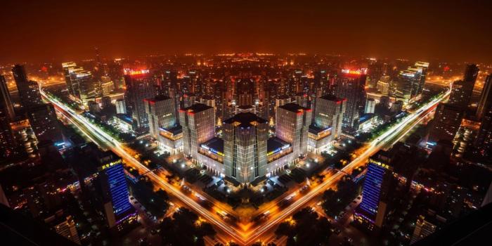 1280x720 Wallpaper Skyline, Night lights, Beijing, China, 4K, World, #8504