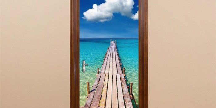 1001x1001 Casefan 3d Door Wallpaper Murales Stickers De Pared - Pla