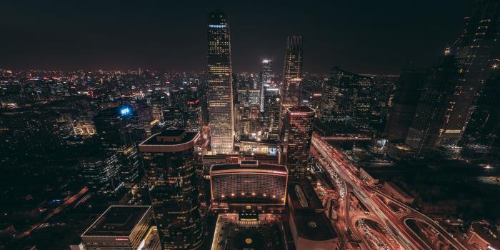 3840x2160 Wallpaper 4k beijing, skyscrapers, night city, top view 4k Beijing