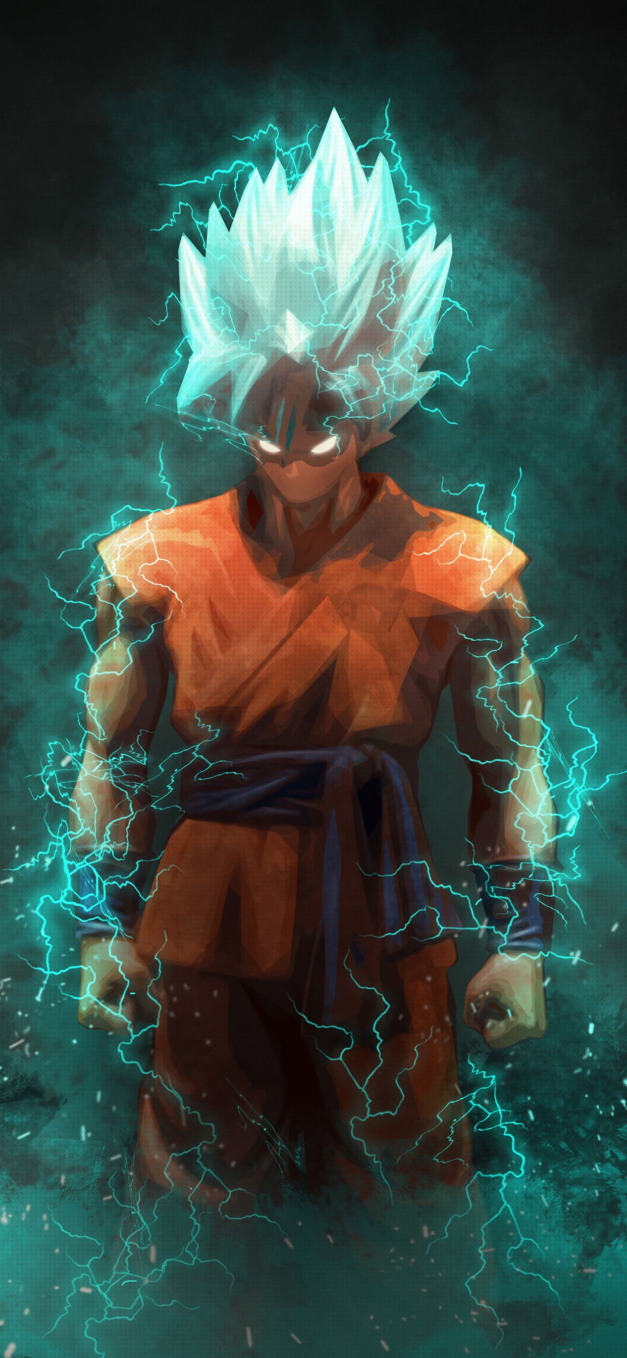 1242x2688 Saiyan God Wallpaper