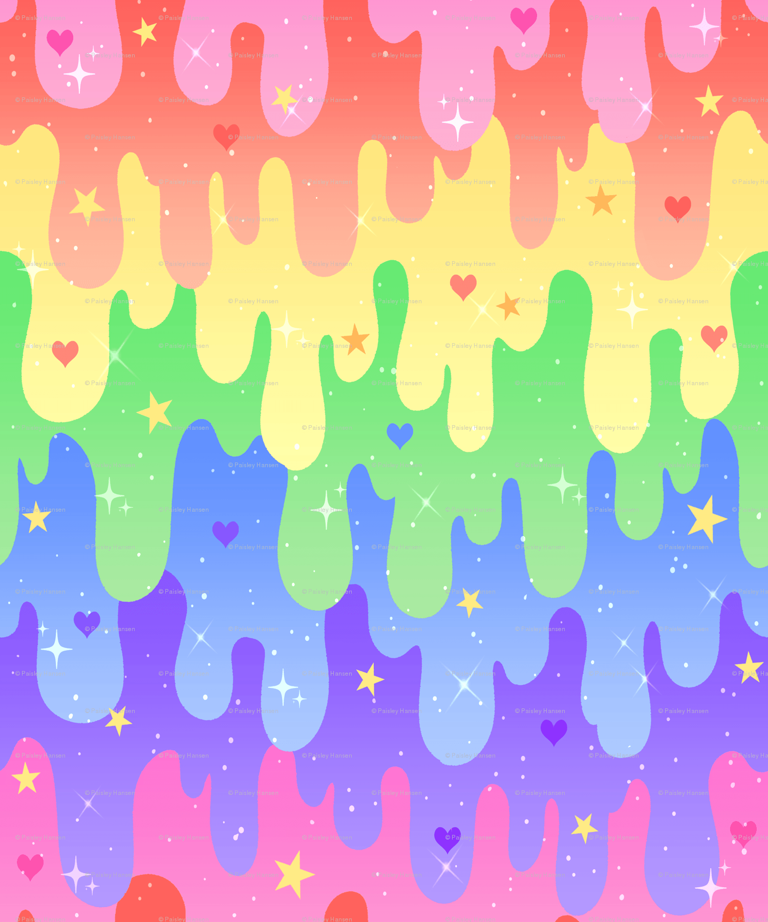 1500x1800 Rainbow Slime wallpaper - spookishdelight - Spoonflower