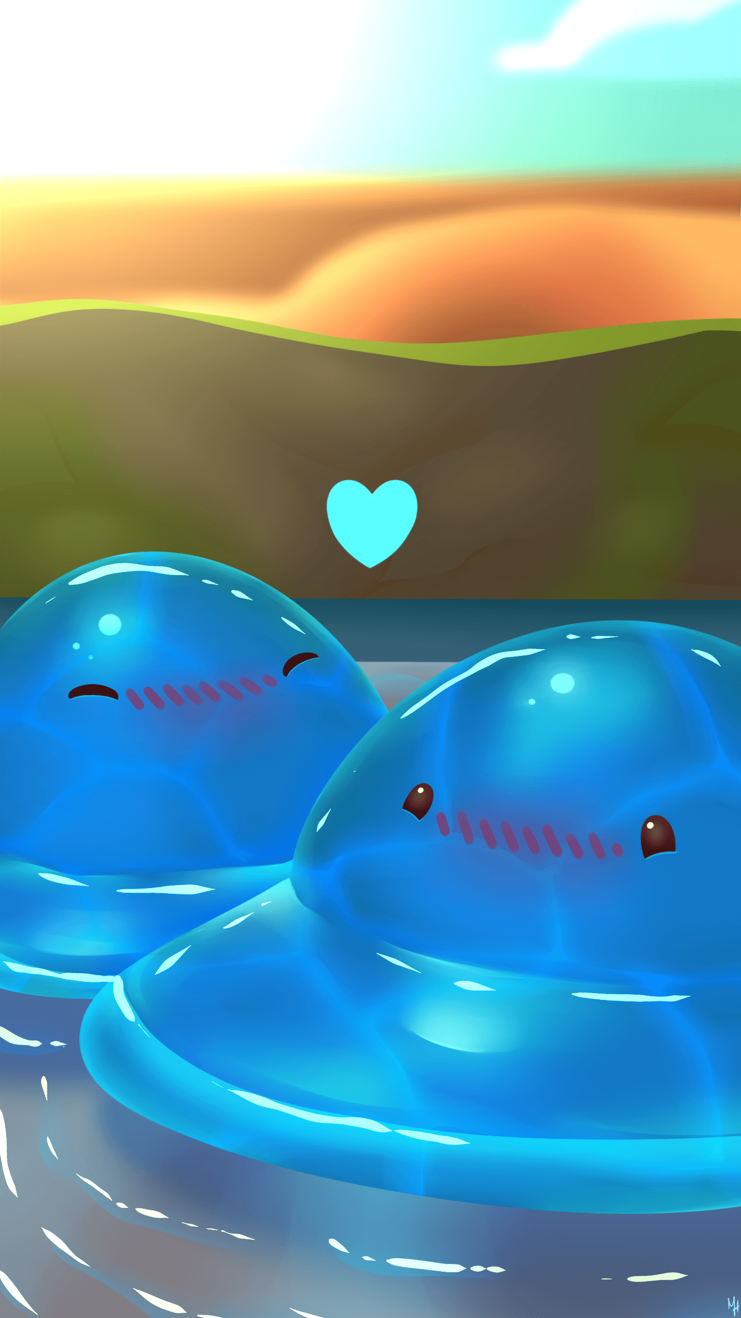 1440x2560 Puddle Slime Phone Wallpaper! (Made by me) : slimerancher