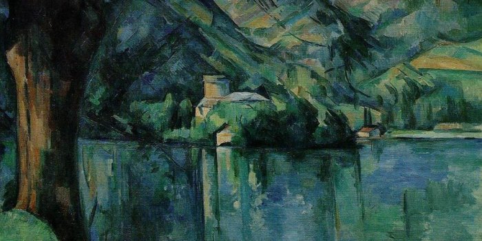 1280x1024 Annency Lake Cezanne Landscape Century French Impressionist