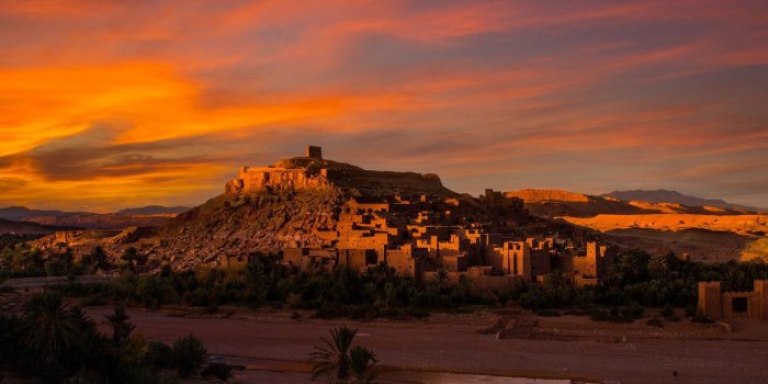 1332x850 Wallpaper the city, tower, home, hill, glow, Africa, Morocco images