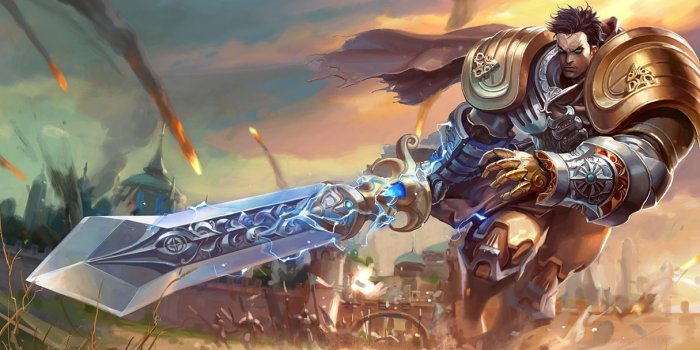 1215x717 Desert Trooper Garen Skin - Chinese (2) - League of Legends Wallpapers