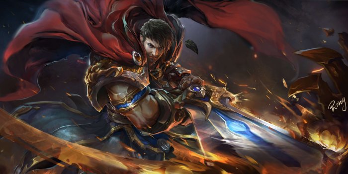 4989x2480 League of Legends Garen Sword HD wallpaper Gallery