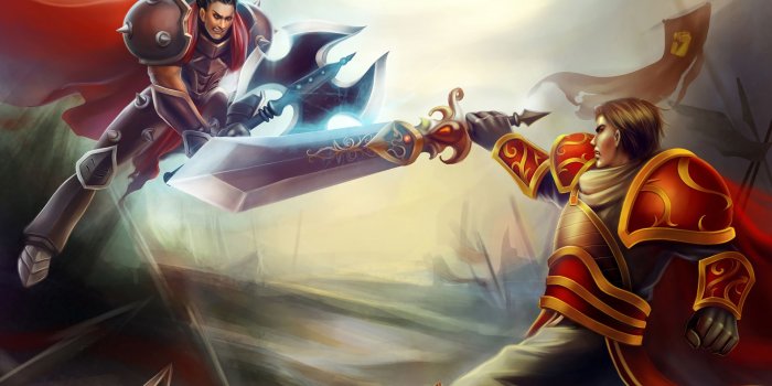 1920x1280 League Of Legends Wallpaper Darius Vs Garen | Wallpapersimages.org