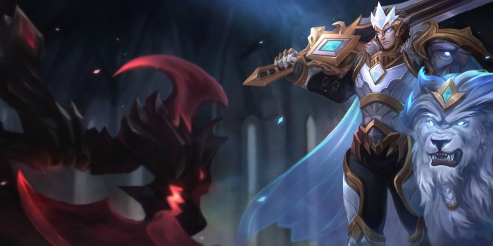 2644x1080 God-King Garen VS Darius | LoL Wallpapers