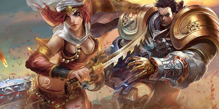 1920x1080 League Of Legends Champion Katarina & Garen Hd Wallpaper For Laptop
