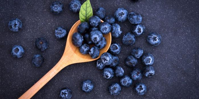 1332x850 Wallpaper berries, blueberries, spoon, fresh, spoon, blueberry