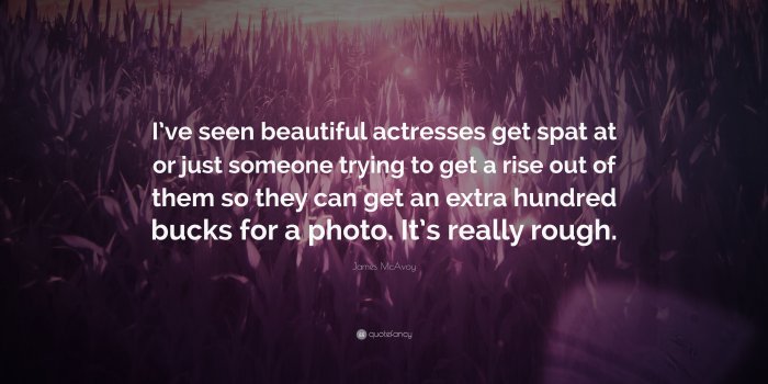 3840x2160 James McAvoy Quote: “I've seen beautiful actresses get spat at or