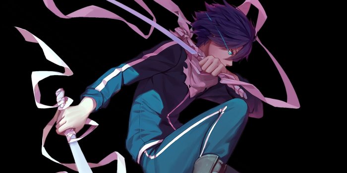 1920x1080 Wallpaper noragami yato scarf profile view blue eyes dual - Free HD