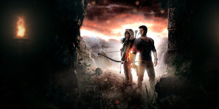 5120x2880 Wallpaper Rise Of The Tomb Rider, Uncharted 4, Lara Croft, Nathan
