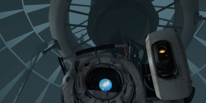 1244x700 Video games Portal Companion Cube GLaDOS Aperture Laboratories