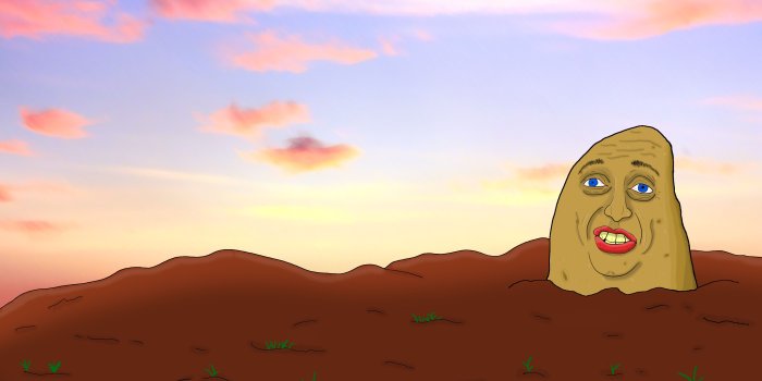 3840x2160 I drew Steve Buscemi as a potato and made a wallpaper out of it