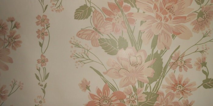 1600x1200 LOT of 2 Vintage Wallpaper~PINK FLORAL BUTTERFLY~Girls BedRoom~SHERWIN  WILLIAMS