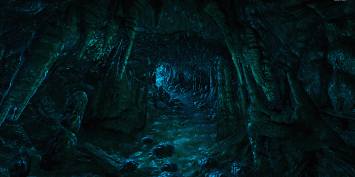 1920x1080 Stream through the dark cave wallpaper - Fantasy wallpapers - #16249
