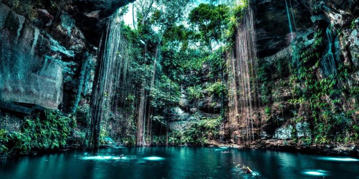 2048x1367 2809101 nature landscape cenotes cave lake rock water trees