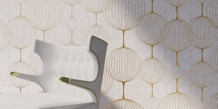 1000x1000 Contemporary wallpaper / patterned / blue / pink - MODERN FOILS